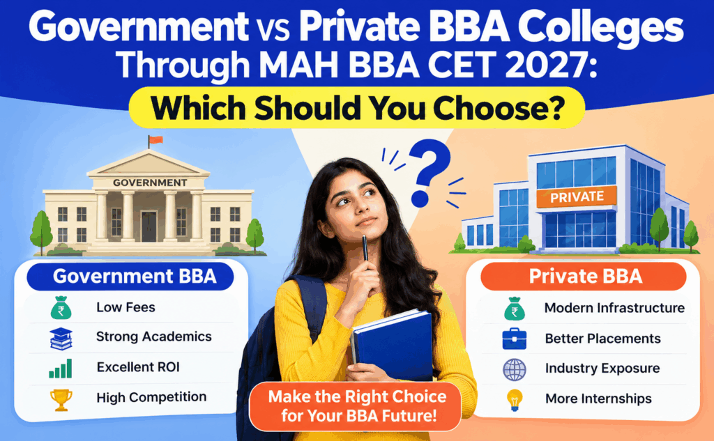 government vs private bba colleges
