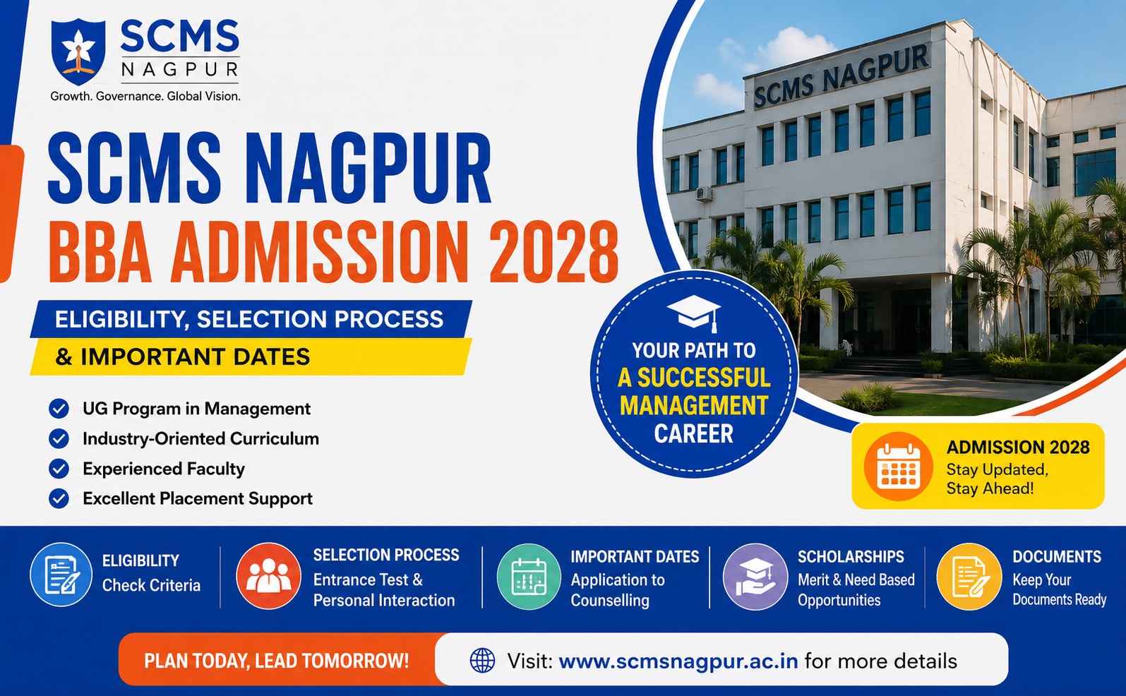 scms nagpur bba admission 2028